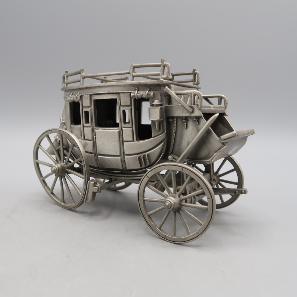 Vintage 1987 Franklin Mint Pewter Stagecoach Carriage Vehicles of the Old West